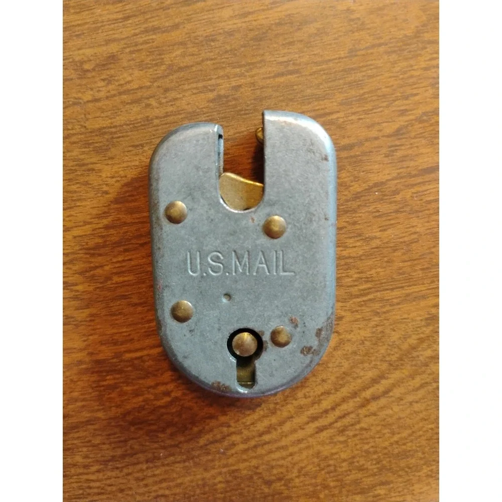 Vintage USPS Post Office Mail Bag Pouch Padlock U.S. Mail No Key
